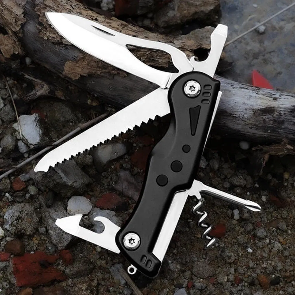 K06A New Design 440 Stainless Steel 9 Multifunctional Folding Knife