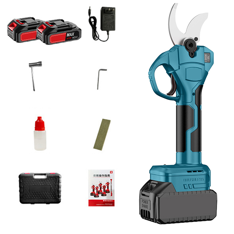 0-40mm Electric Pruning Shears Garden Pruning Shears Cordless Lithium Battery Branch Scissors for Garden Yard Pruning Cutter