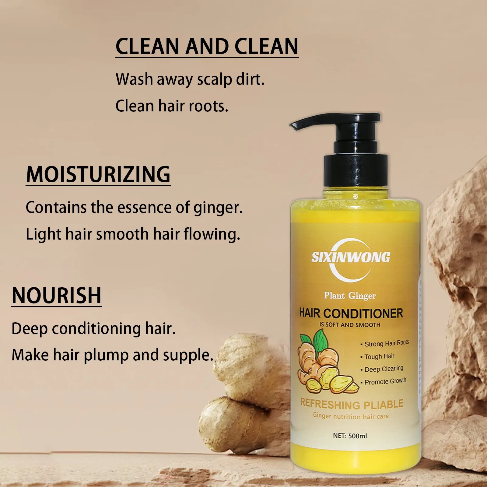 Beauty Cosmetics Hair Care Ginger Hydrating and Repairing Root Ginger Conditioner