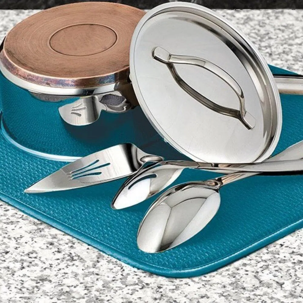 Reversible Microfiber Dish Drying Mat Standard Size Absorbent Kitchen Pad Mi22132