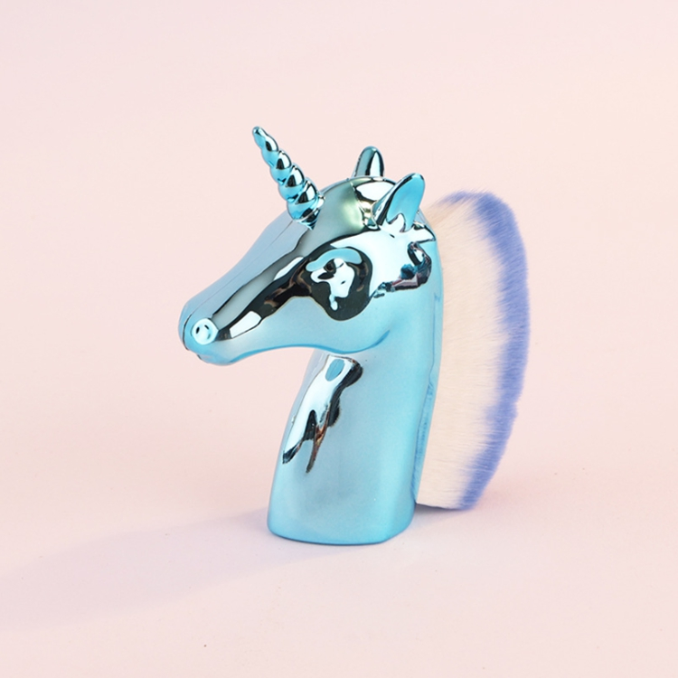 Professional Customized Manufacturer New Design Plastic Handle Nail Cleaner Brush Unicorn Synthetic Hair Unicorn Makeup Brush