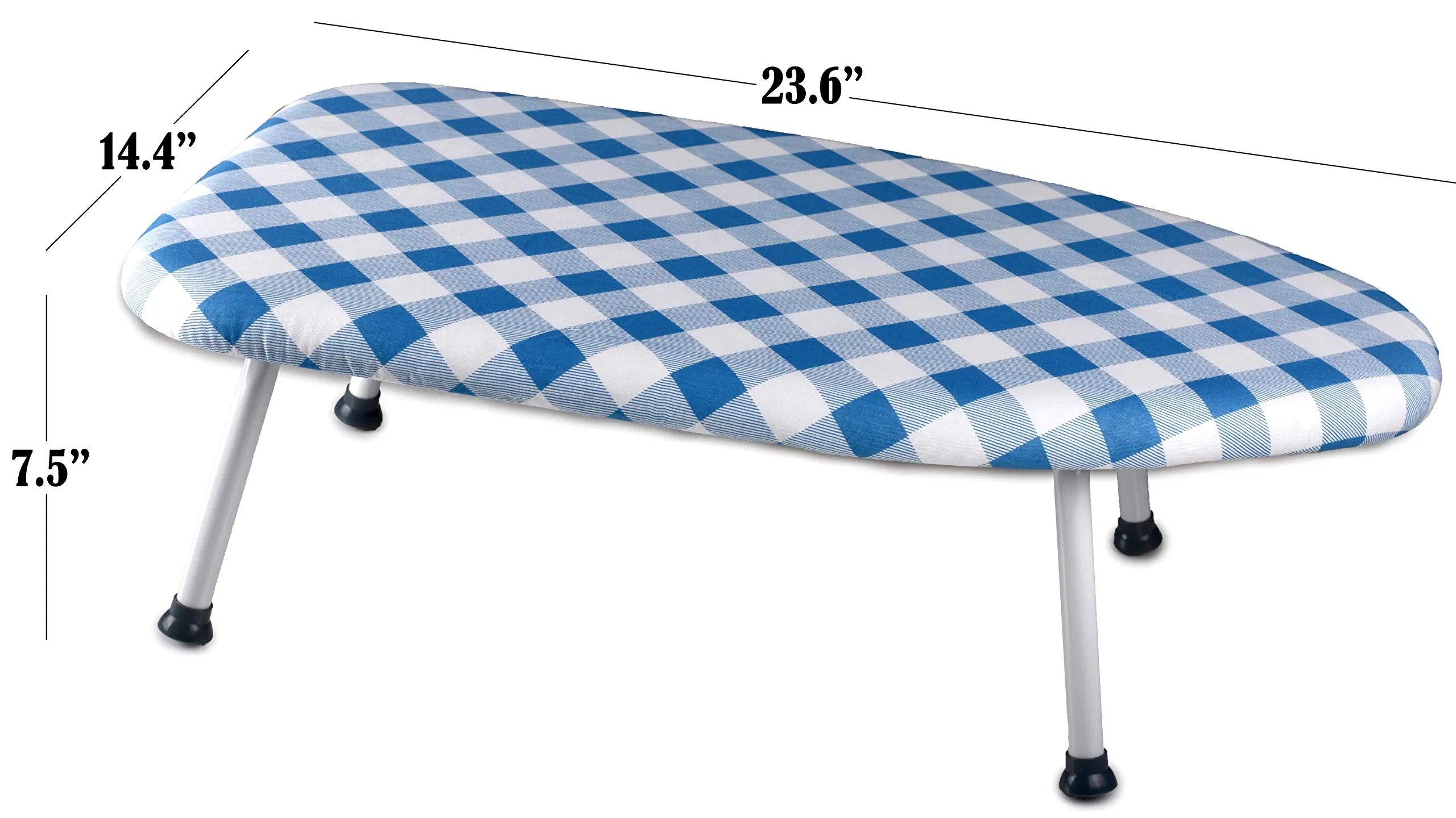Space Saving Tabletop Ironing Board Folding Legs Padded Scorch Resistant Washable Cover