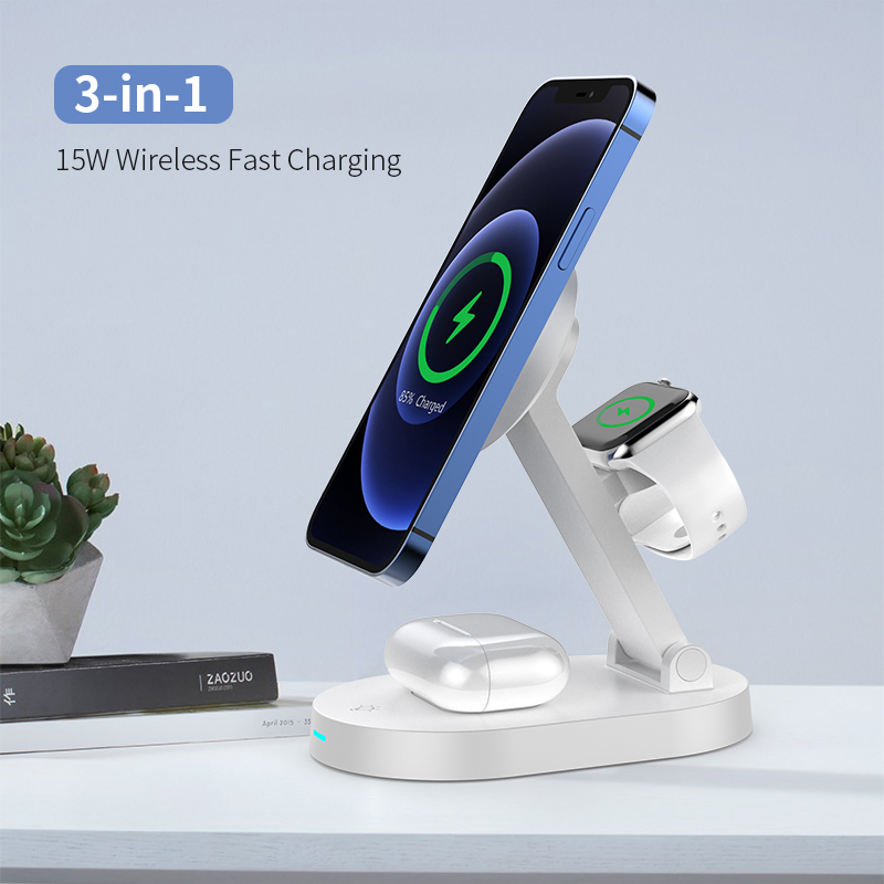 for Apple Samsung Phone Charging Station Wireless Charger Stand for iPhone