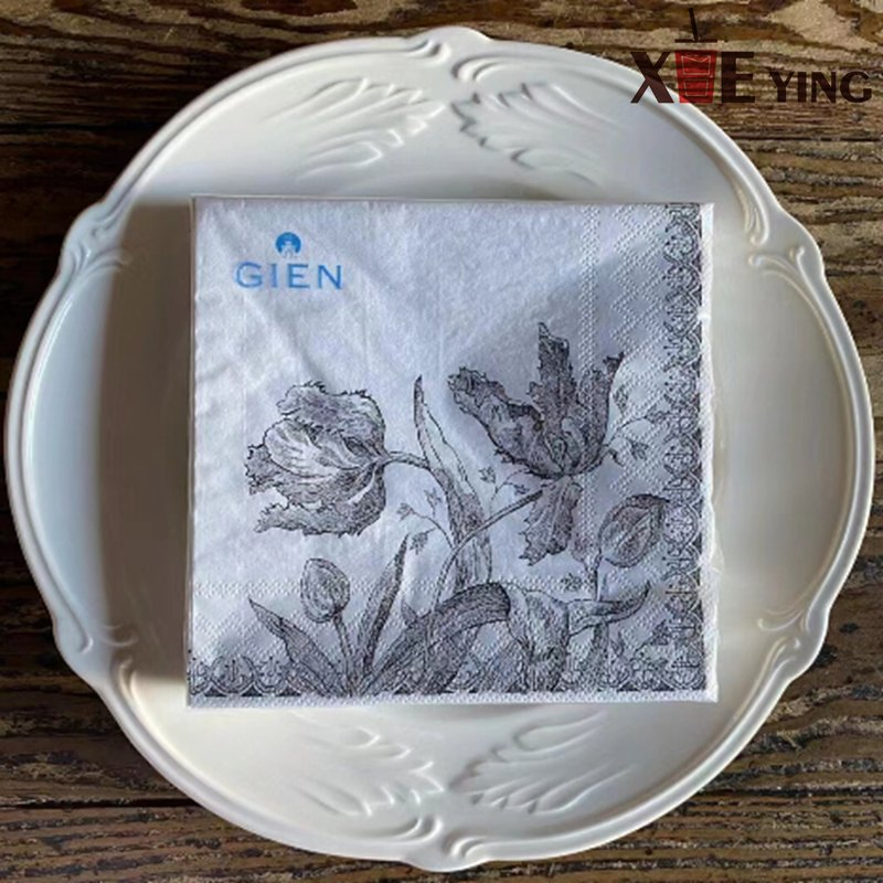Custom Cocktail Napkins Custom Logo Square Napkins Pure Wood Pulp
