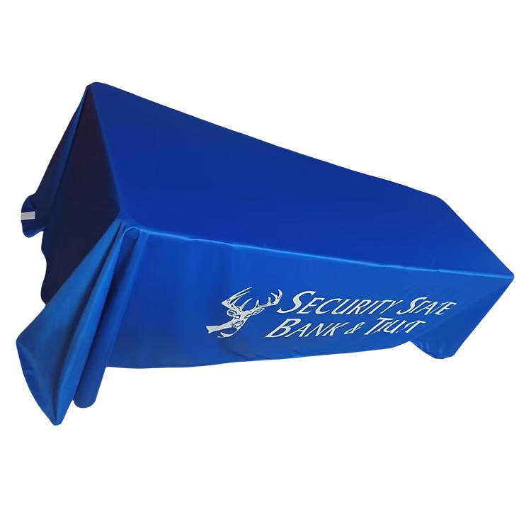 4FT/6FT/8FT Table Cloth Trade Show Custom Drape Table Cover with Full Color Logo Printed Advertising Banner