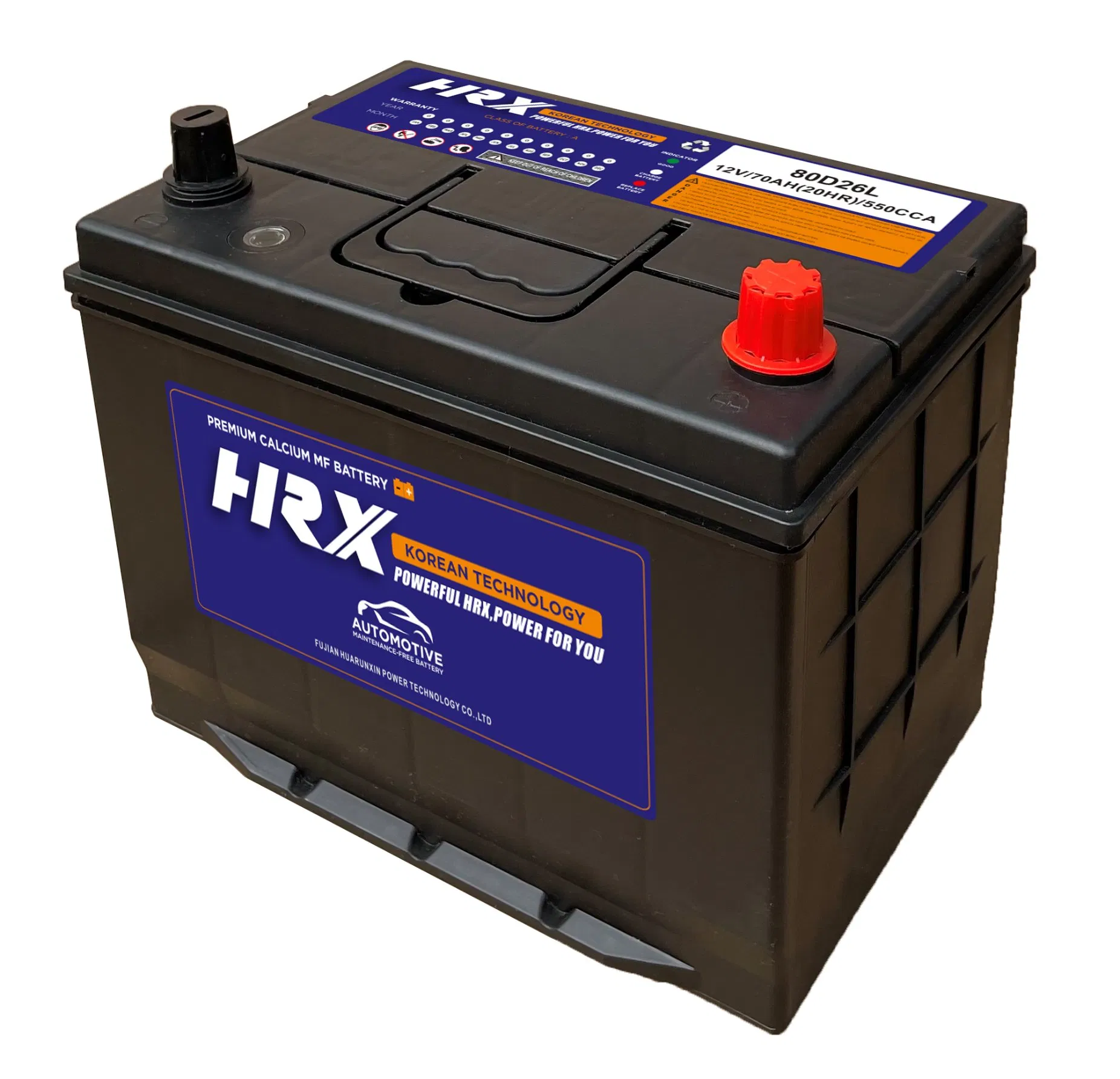 Maintenance Free Automotive Battery 80D26 12V 70Ah