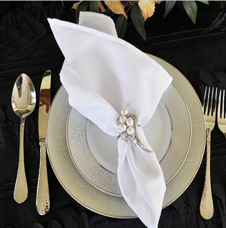 100% Cotton Custom Cloth Non-Disposable 5 Star Modern White Linen Napkins Fabric for Restaurants and Hotels