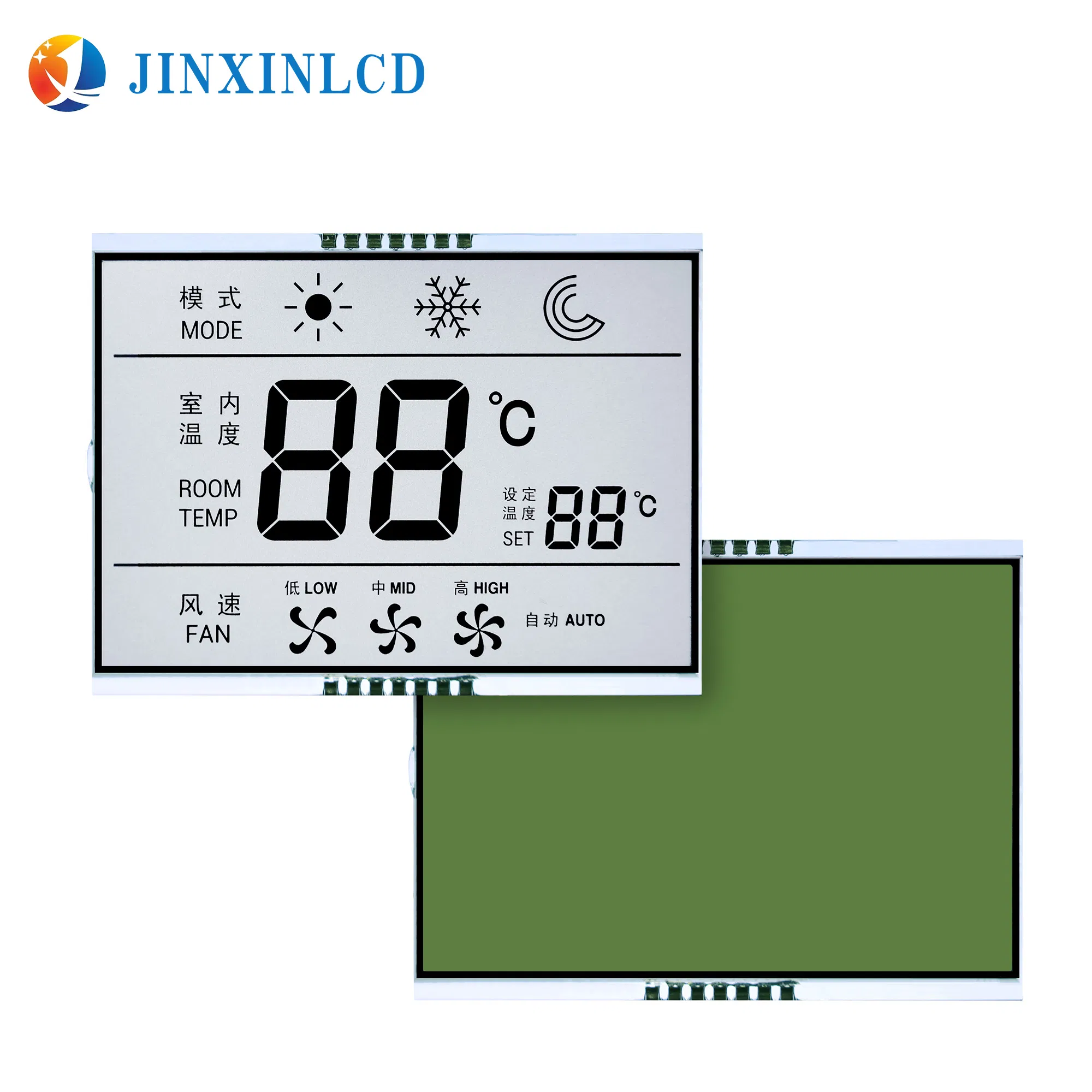 Factory Customized Size Positive Monochrome Display Tn with Pins