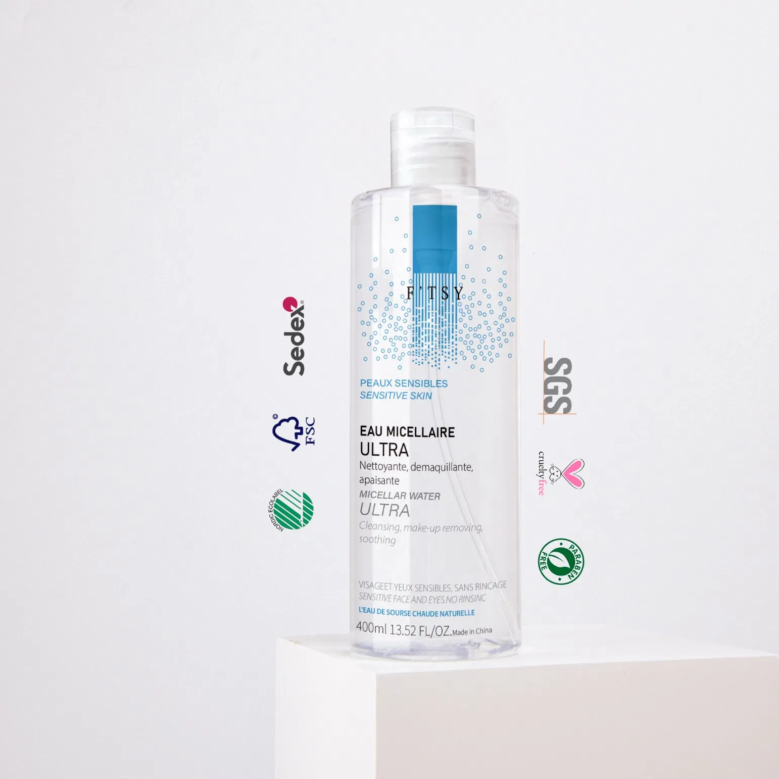 Oil Control Gentle Makeup Cleansing Water Alcohol Free Deep Cleanses Makeup Remover Private Label