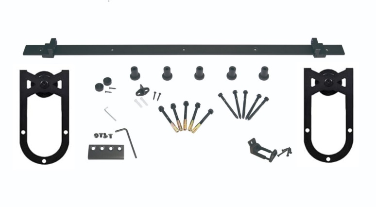 Horse Shoe Steel Sliding Barn Door Hardware Kit