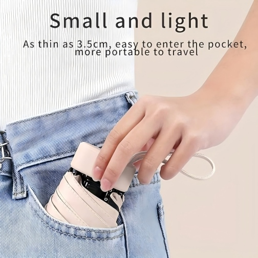 Складной зонт Mini 6-Fold с чехлом для путешествий