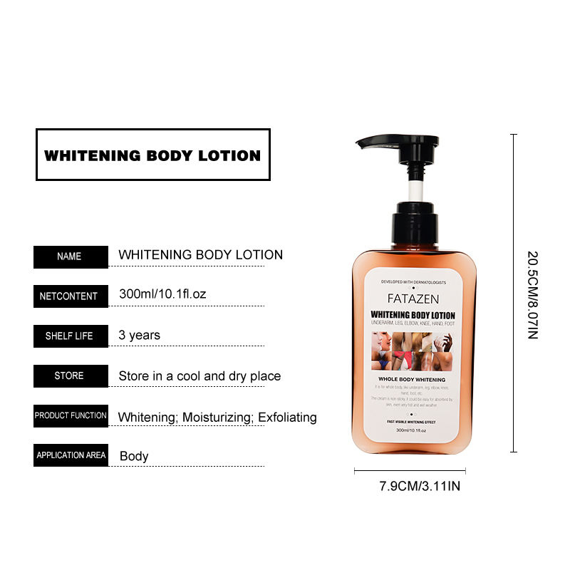 Fatzenskin Care Products Organic Arbutin Skin Whitening Exfoliating Cream Anti Dark Spot Moisturizing Whitening Body Lotion