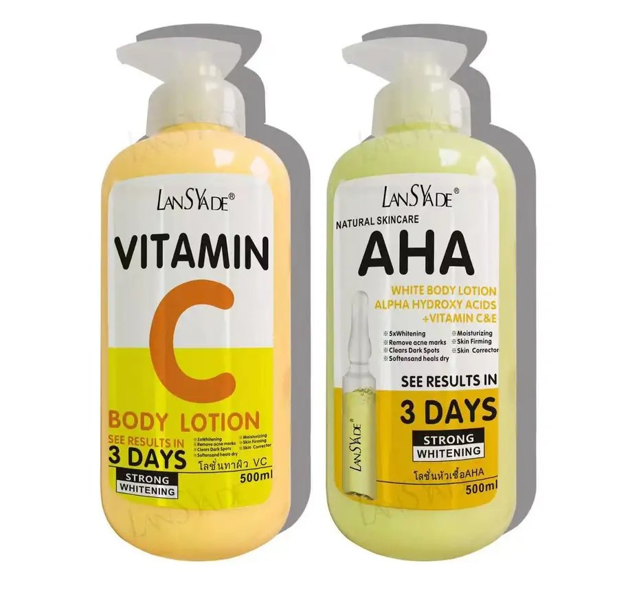 Online Wholesale in Stock Natural Skincare Aha Vitamin C Body Lotion Moisturizing Whitening Cream Deep Nourishing Body Milk for All Skin Types