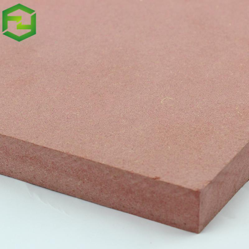 1220X2440X18mm B1 Red Color Fireproof Fire Retardant Fiberboard MDF/HDF Board