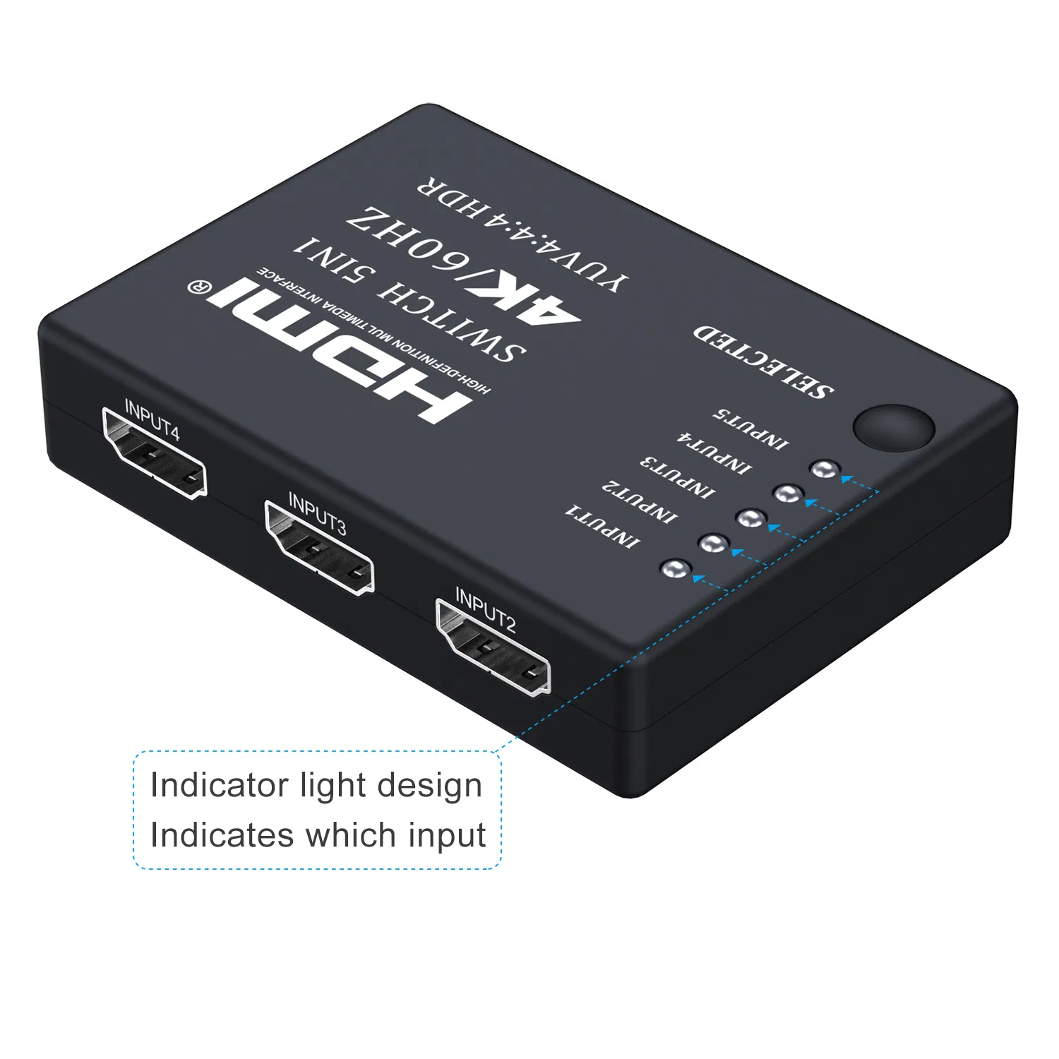 Коммутатор HDMI 5x1 4K 60Гц с пультом