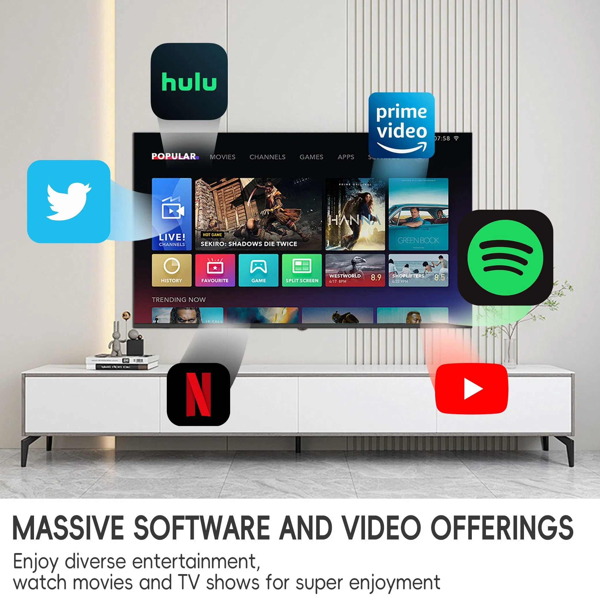 Ультратонкий 4K Smart TV 100 дюймов с Wi-Fi