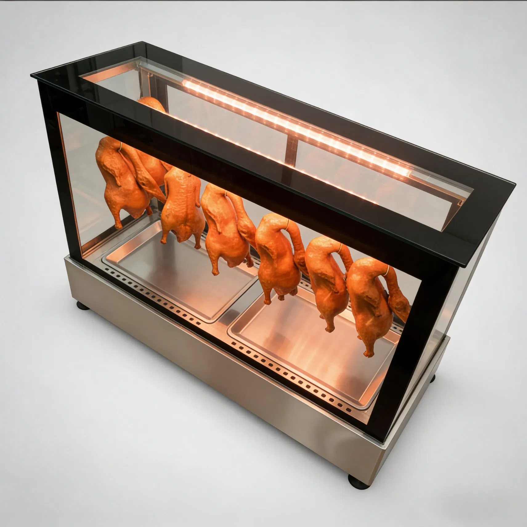 Commercial Roast Duck Display Warmer Food Display for Supermarket