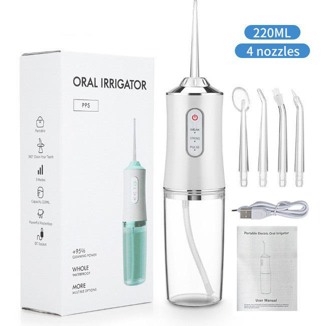 Cordless Portable Rechargeable Water Flosser Oral Tooth Cleaner