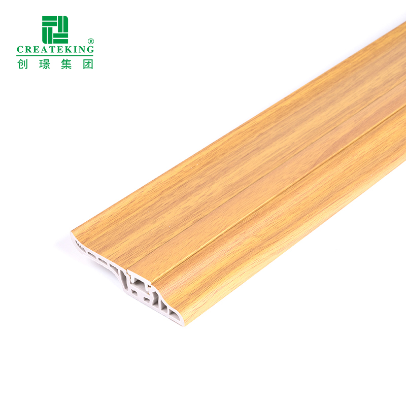 China Factory Hot Selling Luxury 68*17mm Waterproof Nail-Hidden PVC Floor Skirting