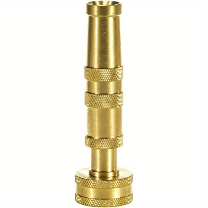Heavy-Duty Brass Adjustable Twist Hose Garden Nozzle Fitting