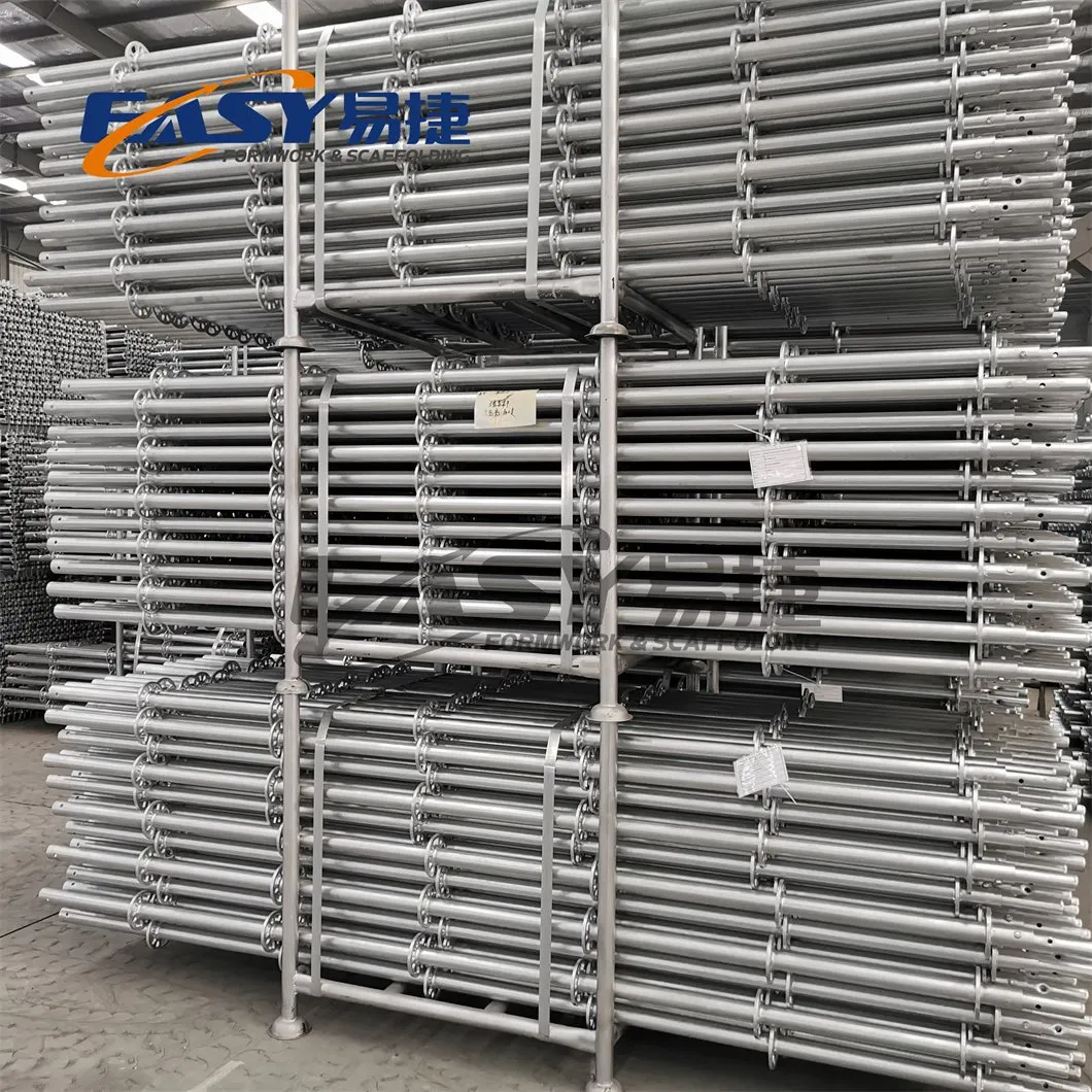 Easy Building Material Steel/Aluminum Scaffold Modular Andamios Layher Doka HDG/Painted 48/60mm Ringlock System Scaffolding Smanufacturer for Sales