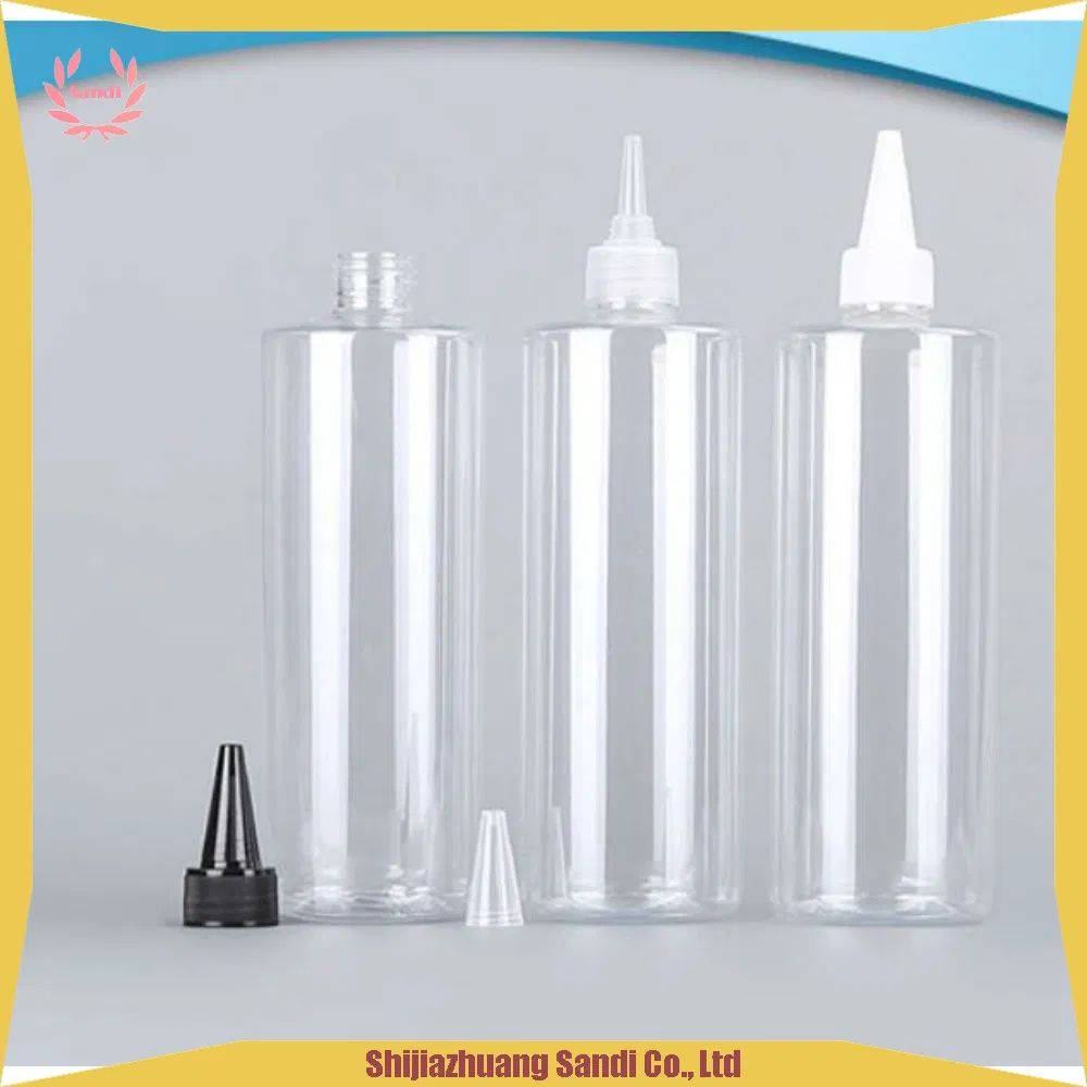 Empty Flat Shoulder 250ml 500ml 1000ml 1L Pet Glue Squeeze Plastic Dropper Bottle with Screw Twist Top Cap
