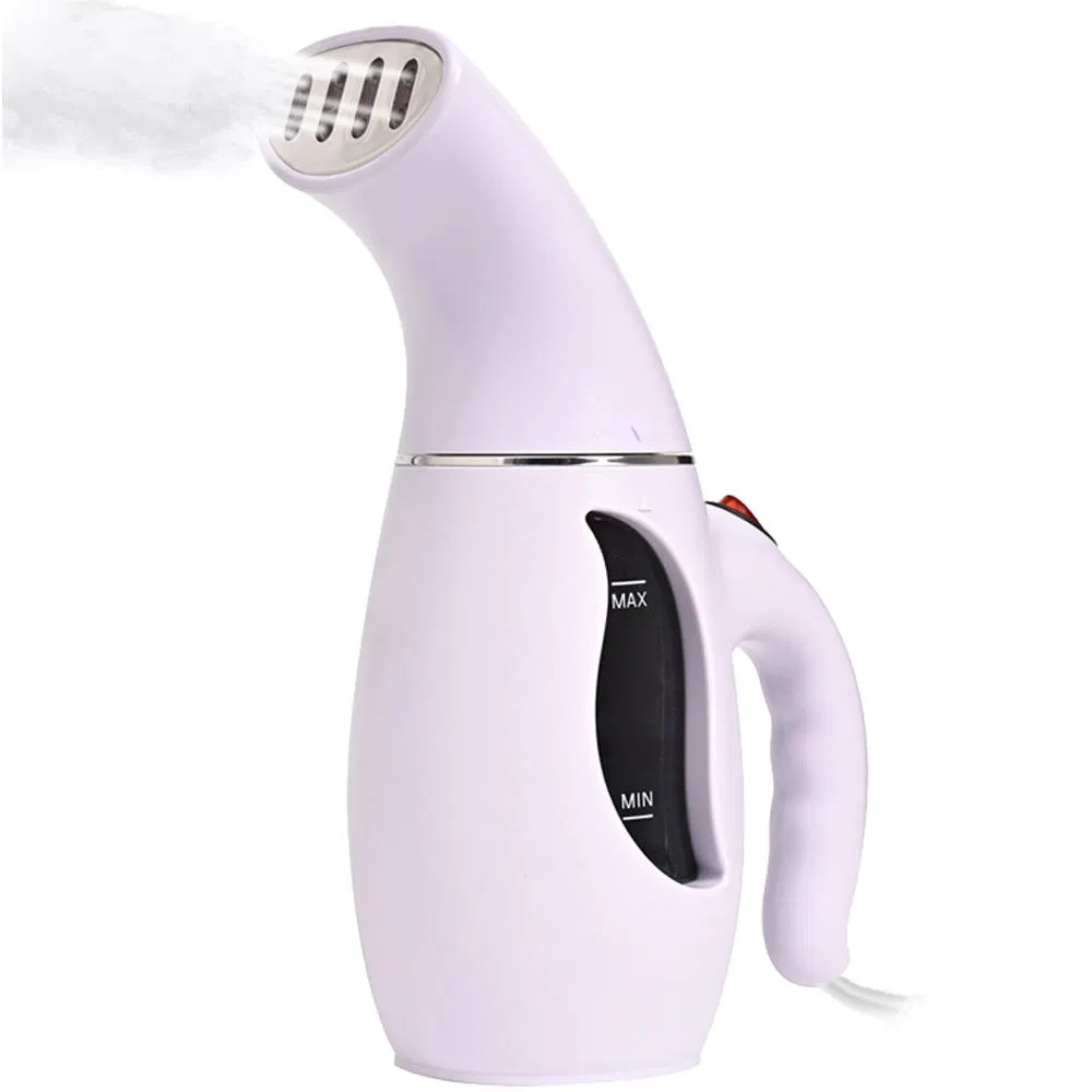 Portable Us Plug Ceramic Mini Steam Iron Features Anti-Dry Burning Protection and a 180ml Water Tank, Ideal for Household, Travel and Outdoor Use.
