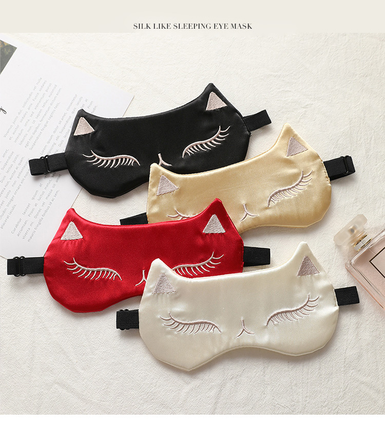 Wholesale 100% Silk Fabric Mulberry Silk Eye Mask for Travel Relax Luxury Sleep Eyemask