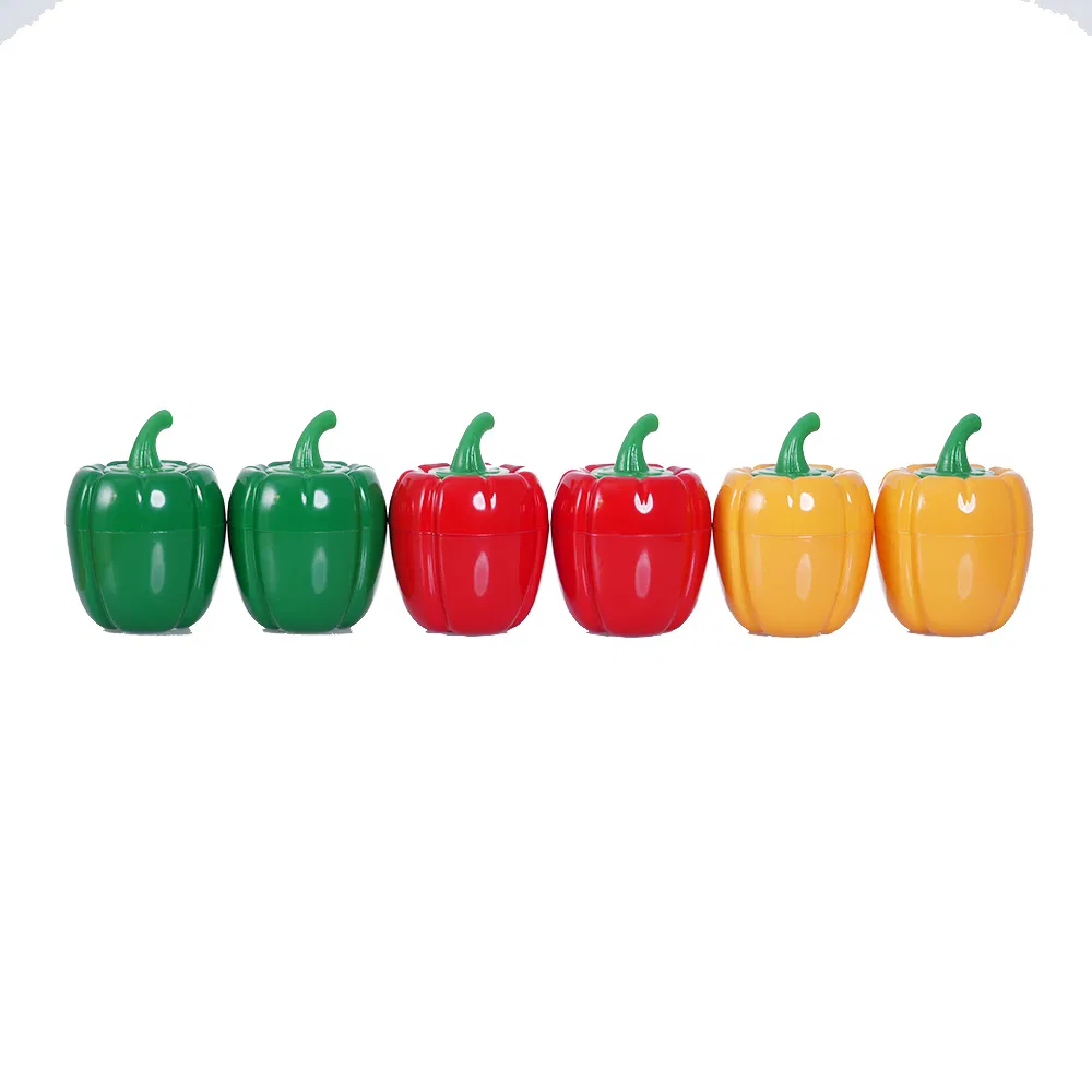 Factory Wholesale Color Pepper Shaped Creative Design 4 Parts Manual Tobacco Grinder