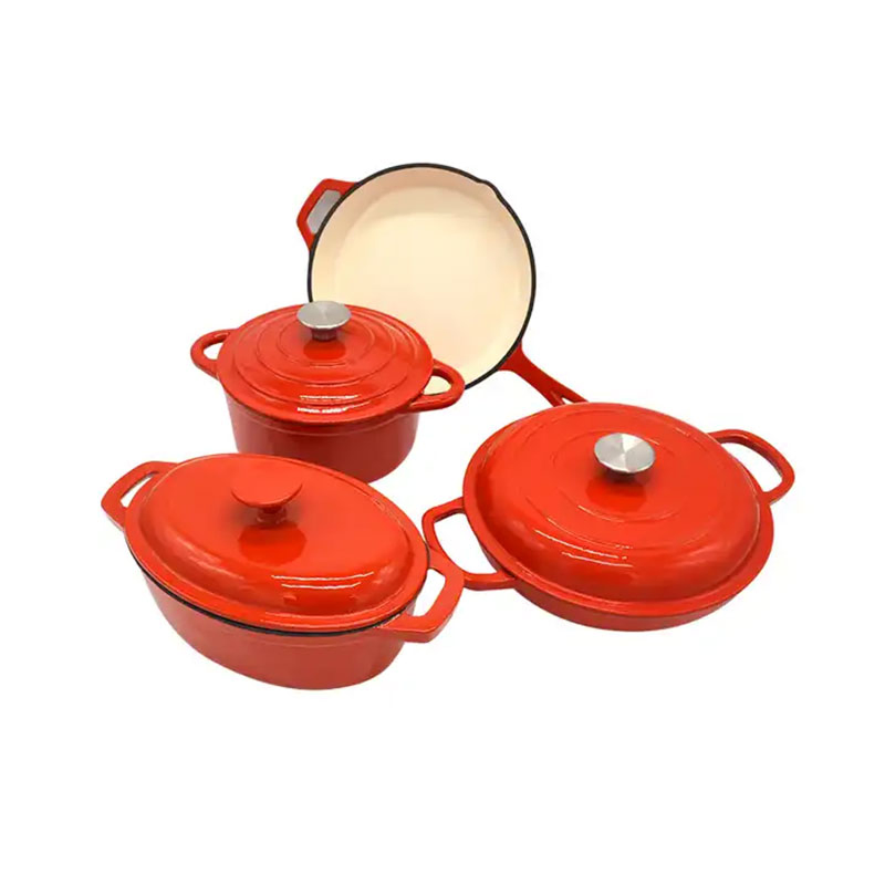 Chinese Non Stick Popular Cast Iron Enamel Cooking Pot Cookware Set of Cooking Pots
