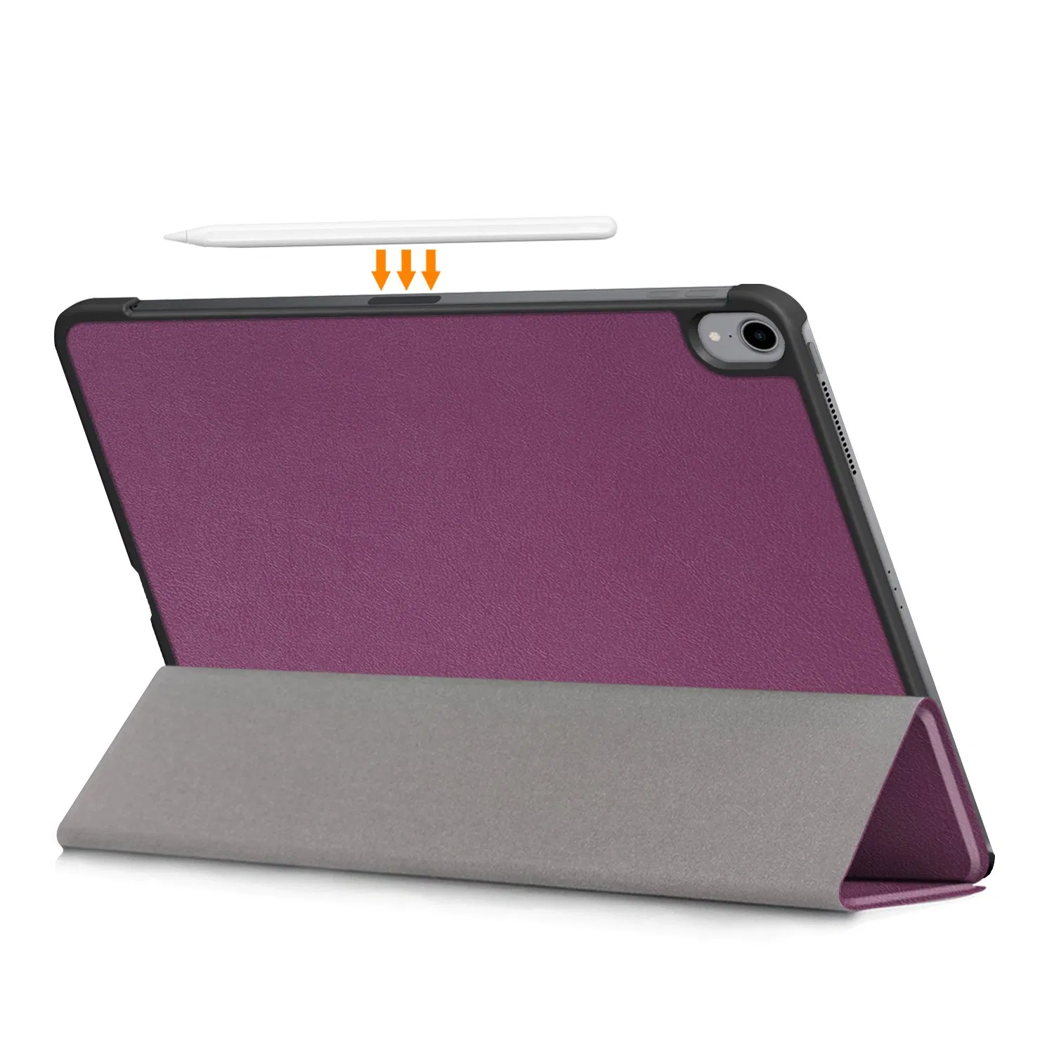 PU Leather Cover for iPad Air 11 (2025) / (2024) / Air (2020) / Air (2022) Tri-Fold Stand Folio Tablet Case - Purple