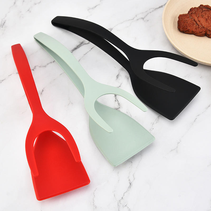 Cooking Nylon Tong 2-in-1 Multi-Function Steak Spatula Food Clip