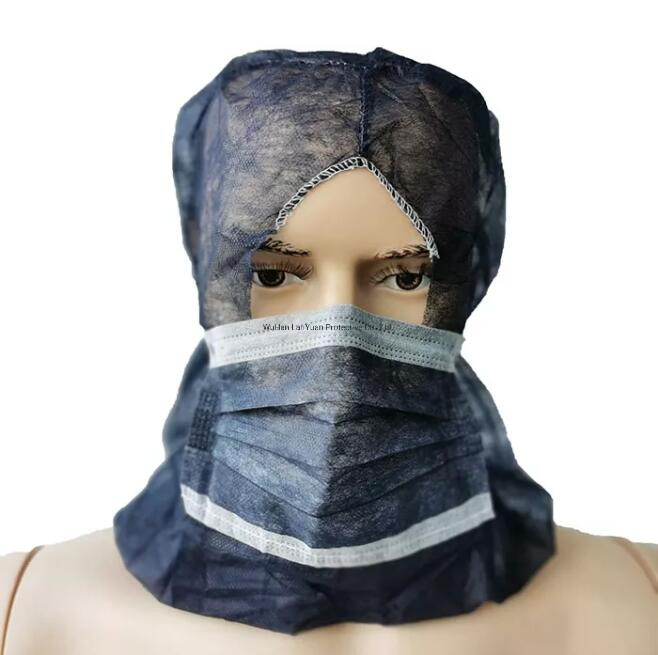 Disposable Cap Astronaut Hood Cover with Face Mask