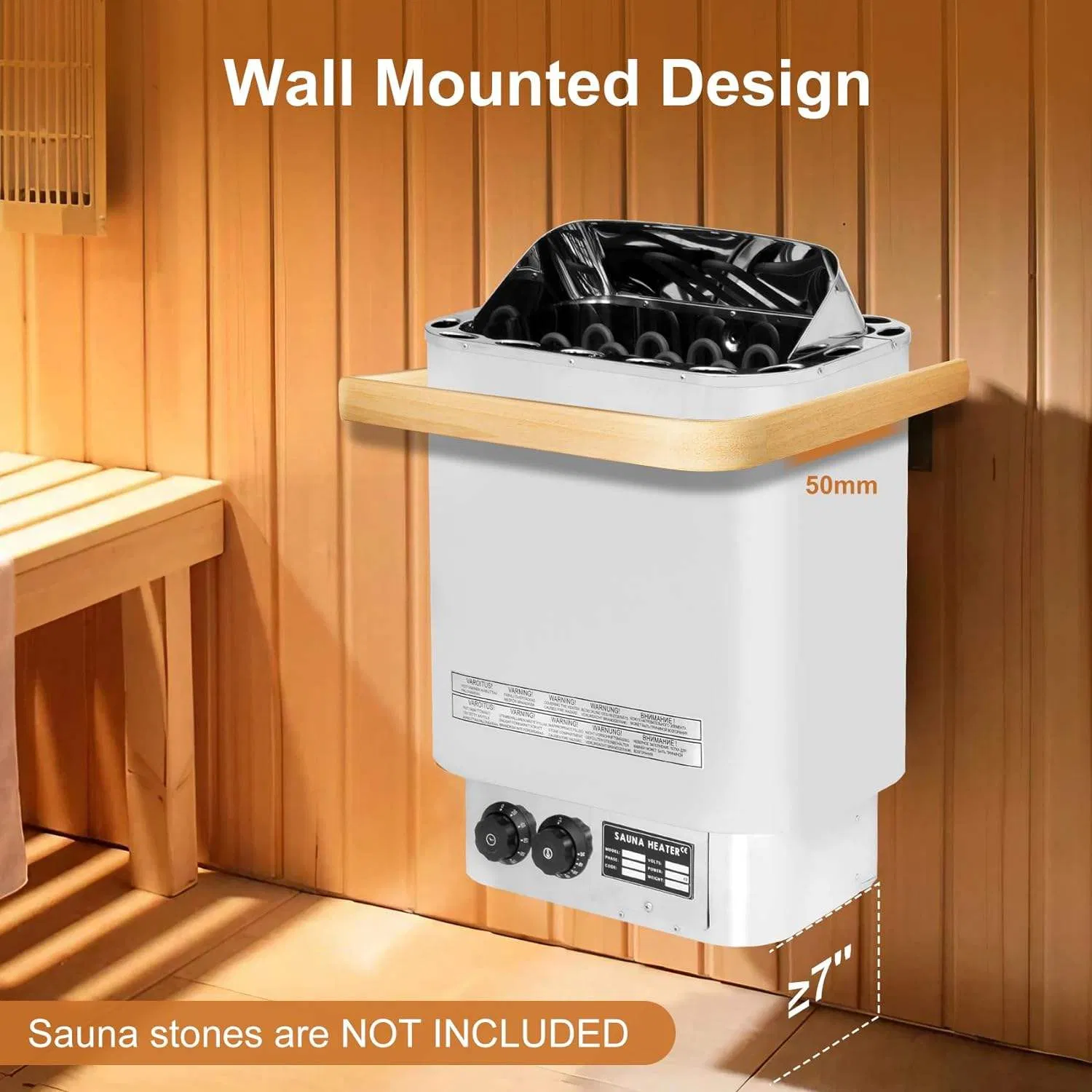 Мини-обогреватель для сауны 3 кВт со встроенным управлением