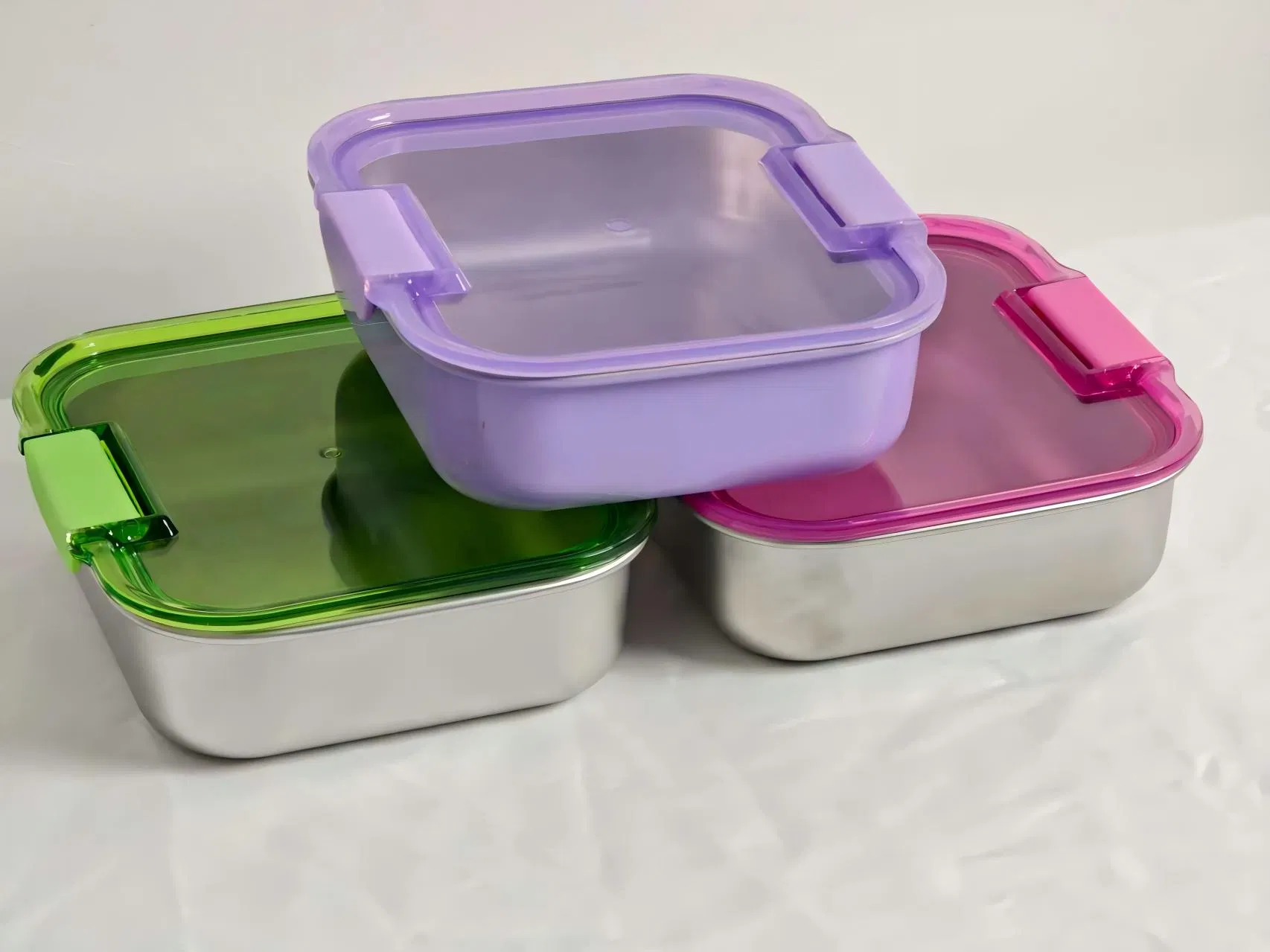 Durable Lightweight Divided-Design Stainless Steel 600ml Lunch Box for Office Lunches