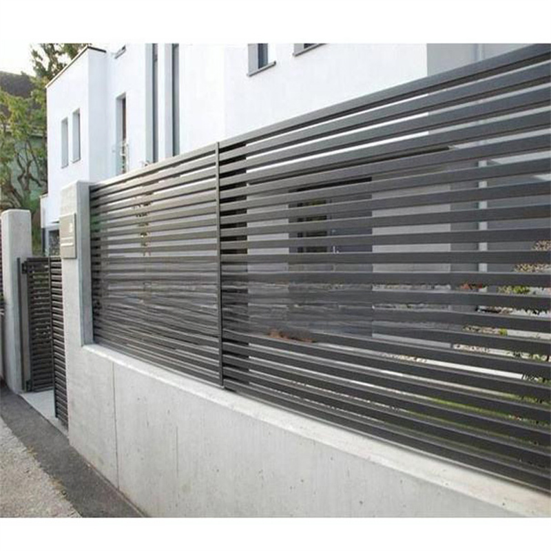 6063 WPC Galvanized Steel Wrought Iron Durable Luxury Quality Slat Blade Aluminium Panel Fence Panels for Villa
