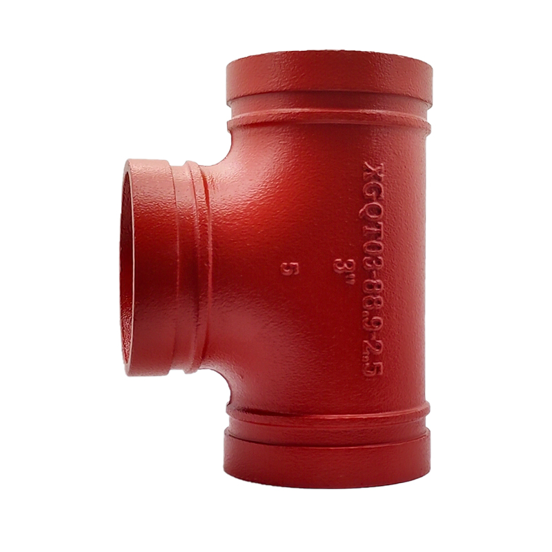Grooved Pipe Fittings Couplings 90 Equal Tee FM, UL Fire Protection