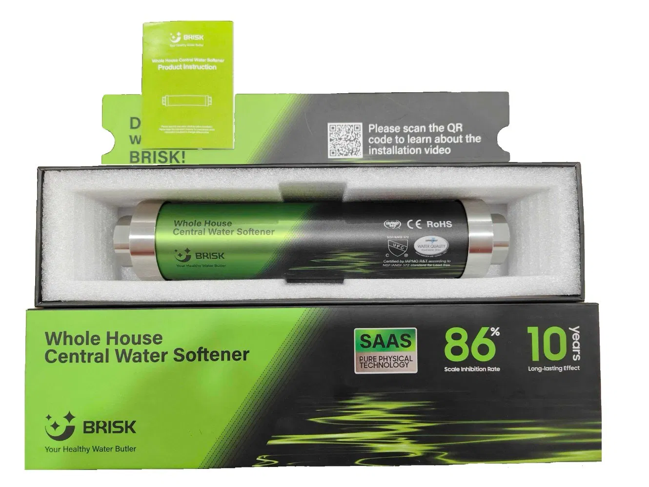 Brisk Whole House Hard Water Treatment Physcial Water Softener