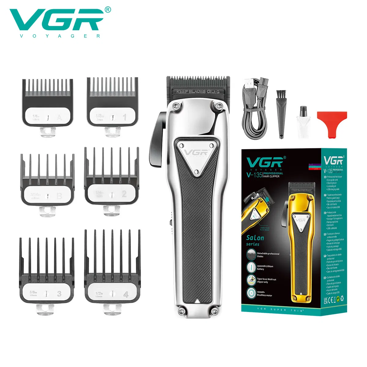 USB Charge Adjustable Best Haircut Machine Portable Rechargeable Hair Clipper