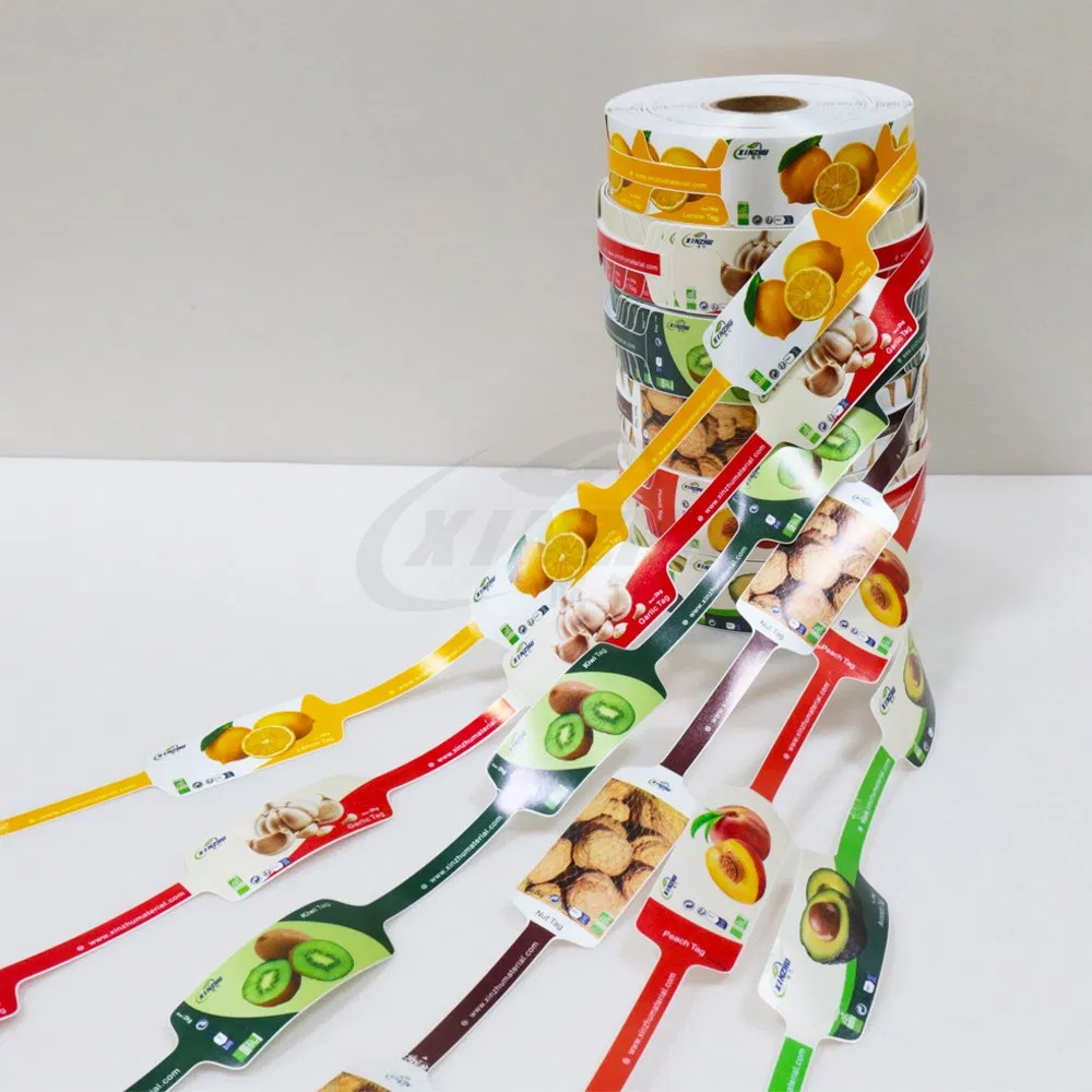 Customizable Thermal Fruit Tag for Mesh Bags Vegetables Onions Oranges Avocados Potatoes Nuts and Gift Packaging