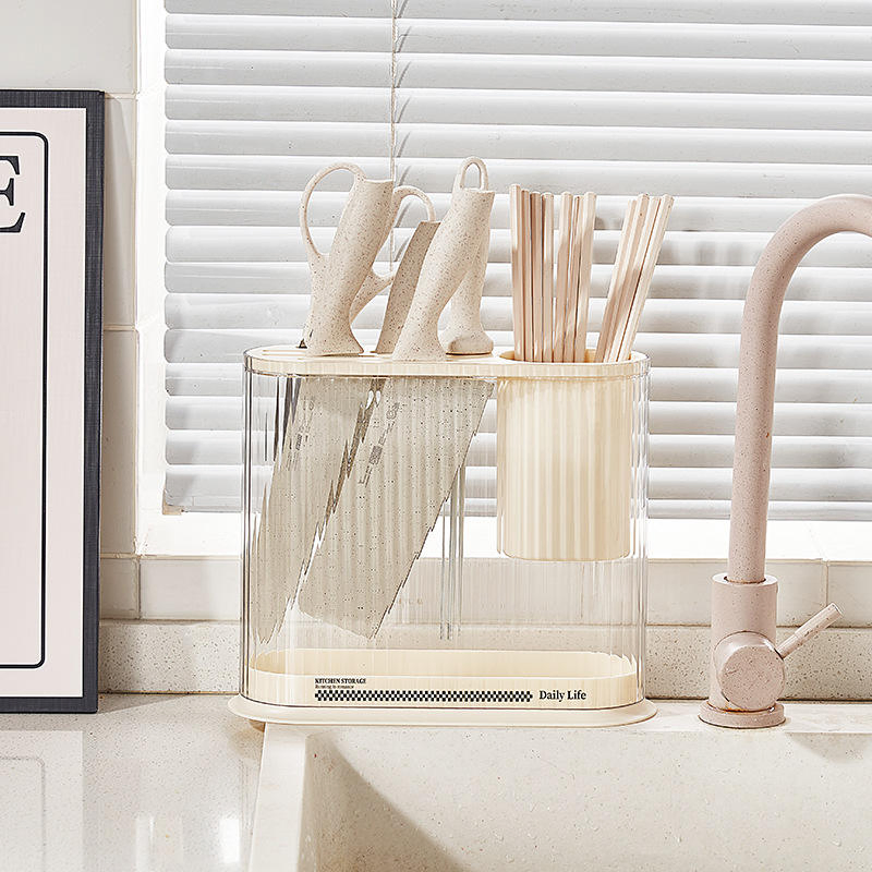 Многофункциональная подставка для кухонных принадлежностей с доской