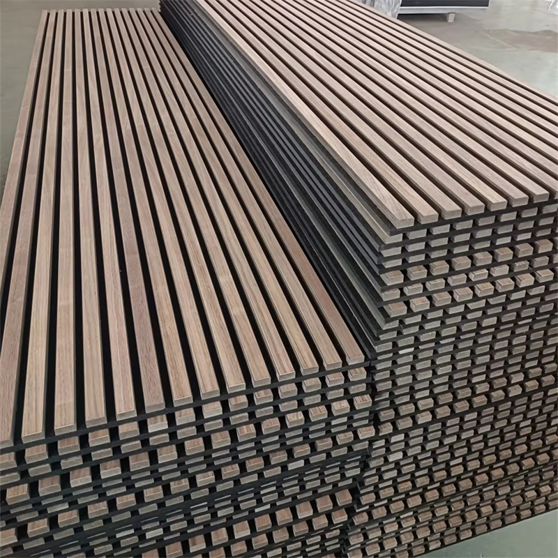 Polyester Acoustic Bamboo Wood Panel Panneau Acoustique Bamboo Acoustic Ceiling Board Panel