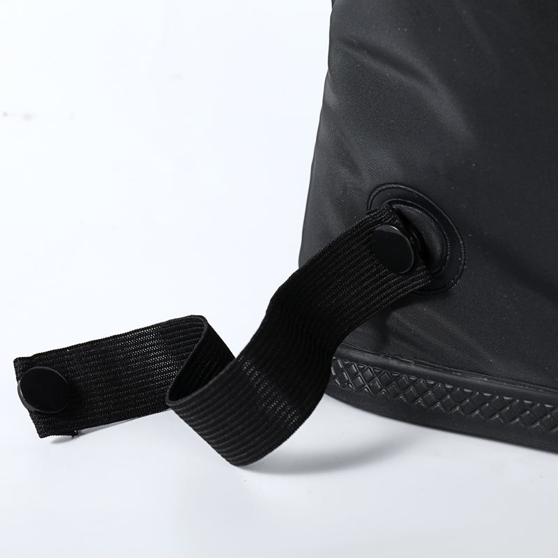 Black Anti-Slip Reusable Folding Waterproof Outdoor PVC Rain Boots Shoes Cover with Zipper