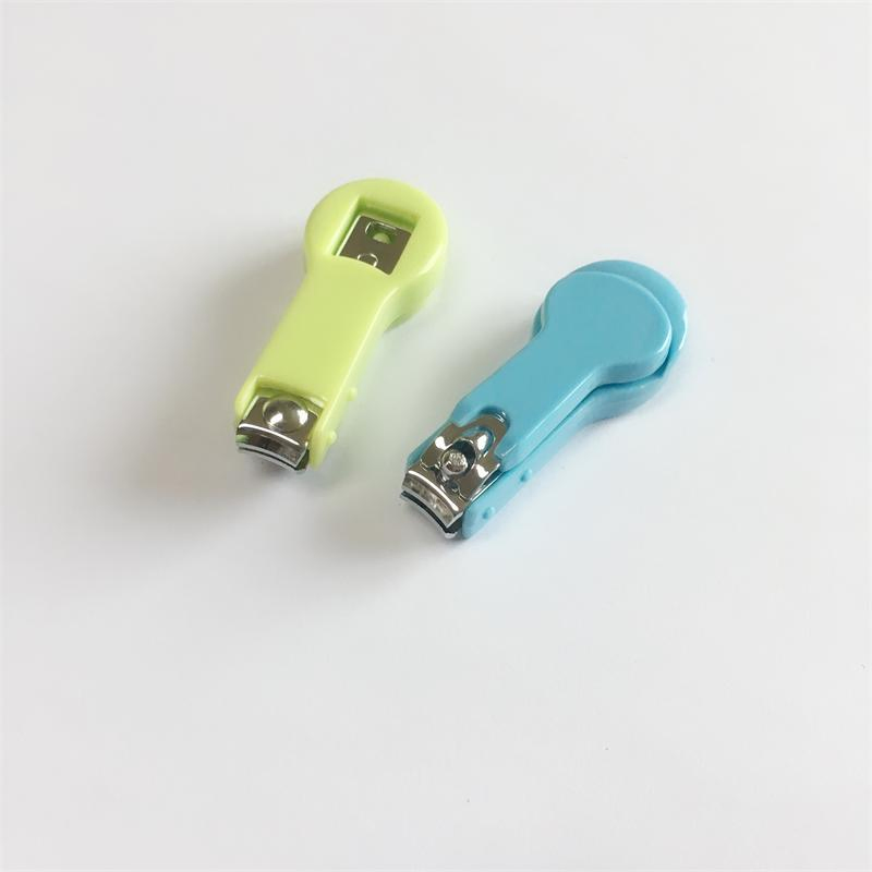 Promotion Plastic Baby Infant Children Finger Nail Clipper Cutter Trimmer with Catcher