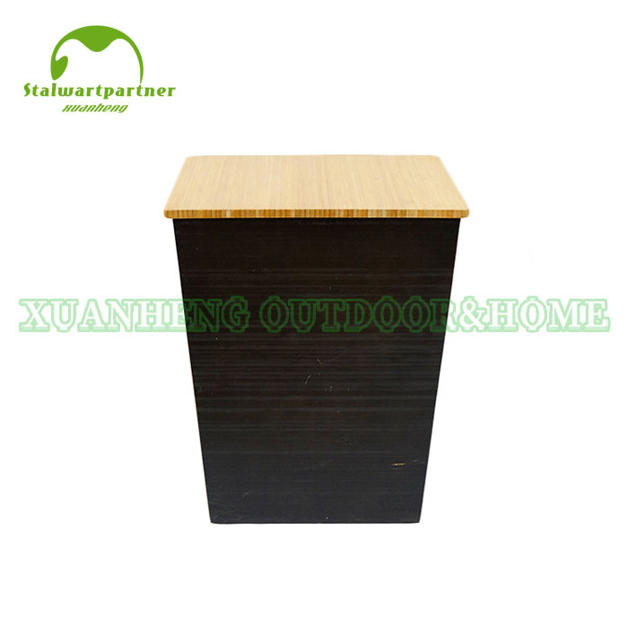 Бамбуковая корзина для мусора прямоугольная