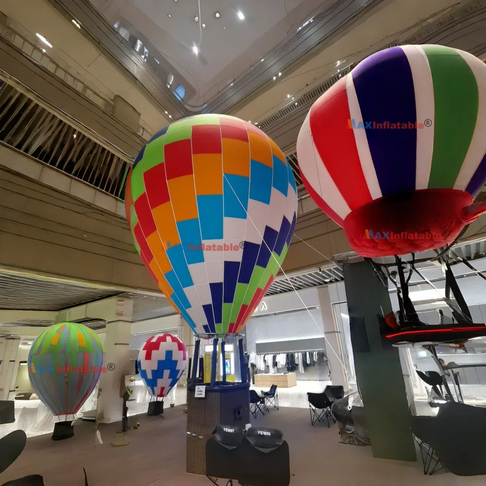 Cozy Indoor Coffee Shop with Stunning Hot Air Balloon Decor