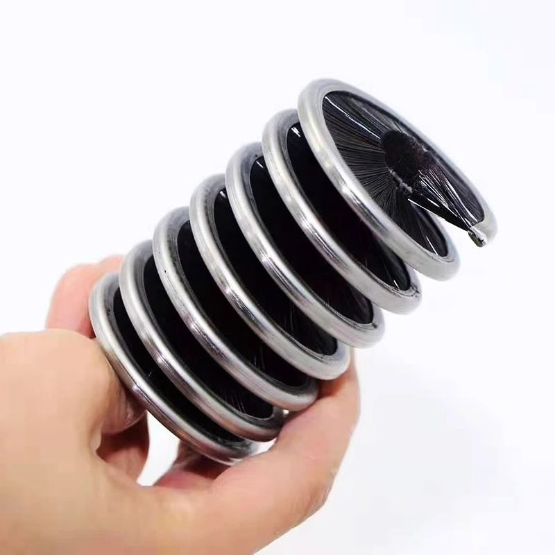 Climbing Rope Cleaning Brush 8-13mm Stainless Steel Nylon Rope Cord Brush for Rock Climbing