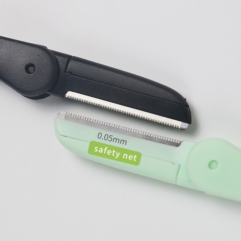Double-Headed Precision Grooming Slim Reusable Women's Stainless Steel Eyebrow Shaving Razor