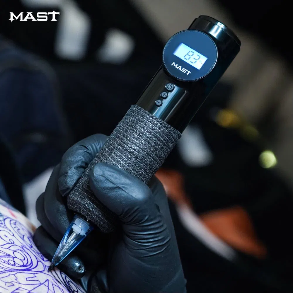 Mast Dragonhawk Wireless Tattoo Pen Rotary Machine with 2 Disposable Grips