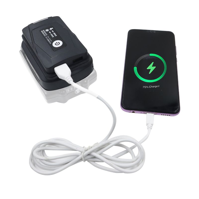 Adapter LED Lamp Flashlight USB Mobile Phone Charger for Makita 18/20/21V Li-ion Battery Power Bank